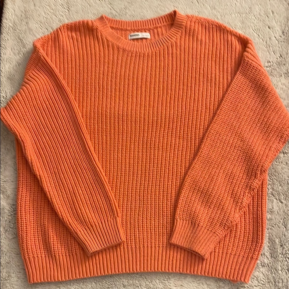 Sonoma Ladies Orange Knit Sweater SZ L